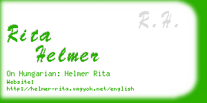 rita helmer business card